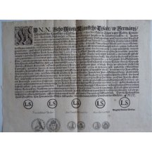 Cirkulář na vydání mincí - Ludvík XV. - r. 1726