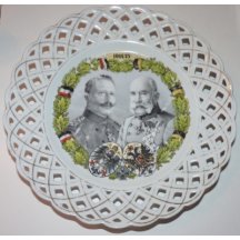 Talíř s portrétem Franz Josefa I. a Wilhelma II.