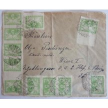 Dopis vyplacený 25ti kusy doručních známek