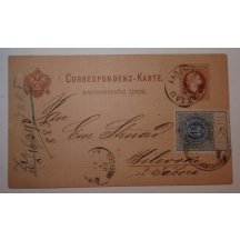 Celina 2 kreuzer dofrankovaná 15 kreuzer kolkem emise 1883 / vzácné 