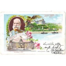 Hofburg - Wien / portrét císaře , barevná pohlednice