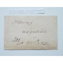 Dopis frankovaný 3krát 2 Kr a jednou 5 Kr