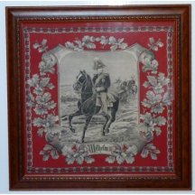 Emperor Wilhelm II. on horse - scarf