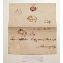 Dopis vyfrankovaný 2 krát 10 Kr