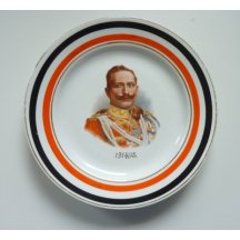 Talíř s portrétem německého císaře Viléma II.
