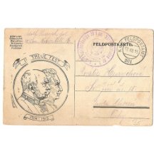 Dvojportrét F.J. a W., 1914-1915, lístek polní pošty (3)