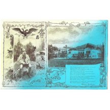 Franz Josef v mysliveckém úboru a pohled na císařskou vilu v Bad Ischlu