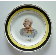 Talíř s portrétem Františka Josefa