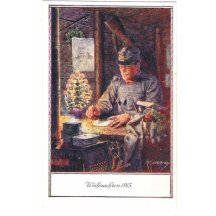Vánoce 1915 - vojenská pohlednice