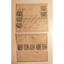 Dvě průvodky s doplatným ( úzké O ) 