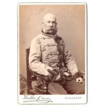 Plate photo, sitting Franz Joseph, photo from Budapest - extraordinary