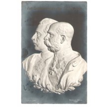 Bílé portréty Franz Josefa a Wilhelma