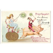 Přání k Novému roku 1903- mince Franz Josefa