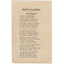 Báseň ve verších: Maďarům do památníku