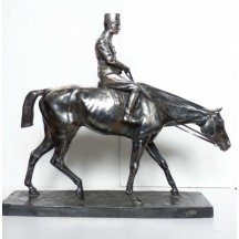 Císař Karel v uherské uniformě na koni