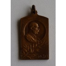 Závěsný odznak s císařem Františkem Josefem