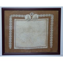 Portréty Franz Josefa a Wilhelma , mapa území - šátek