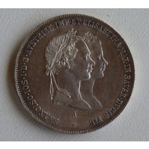 Elisabeth a Franz Joseph I. na stříbrné medaili - svatba-1854