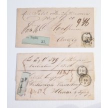 Dva dopisy vyfrankované 5 Kr. kolkem